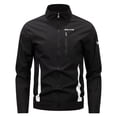 thumbnail image 2 of PNTUTB Men's Fashion Jacket Full Zip Stand Collar Long Sleeve Coat Color Block Casual Comfort Windproof Versatile Outwear with Pockets, 2 of 6