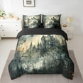 thumbnail image 2 of jejeloiu Spooky Castle Bedding Comforter Set 7 Pieces,Black Halloween Bat Full Bedding Set,Orange Splatter Ink Fitted Sheet Flat Sheet For Boys,Breathable Home Decor Reversible, 2 of 8