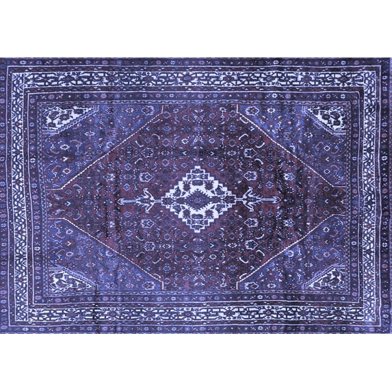 Ahgly Company Indoor Rectangle Persian Blue Traditional Area Rugs, 6' x 9'