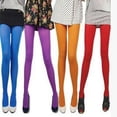 thumbnail image 2 of Medias TINYSOME de color liso para mujer, medias semiopacas con pie, elásticas, resistentes al desgaste y de control., 2 of 8