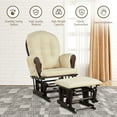 thumbnail image 6 of Gymax Baby Nursery Relax Rocker Rocking Chair Glider & Ottoman Set w/ Cushion Beige, 6 of 10