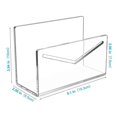 thumbnail image 3 of Clear Mail Organizer 2Pcs Acrylic Vertical File and Letter Holder for Desk Light-Weight Envelope and Bill Sorter, 3 of 5