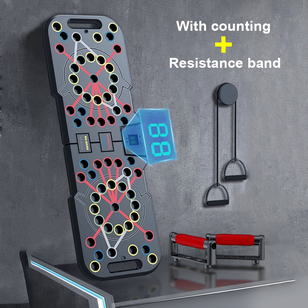 Push Up Board with Smart Count,Multi-Function 60 in 1 Push Up Bar (Foldable & Portable),Push up Handles for Floor,Professional Home Workout Equipment,Gym Equipment Strength Training Equipment for Men