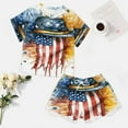 thumbnail image 4 of 4th of July Pajamas Set Womens Loungewear Sleepwear 2 Piece PJ Sets, 4 of 7