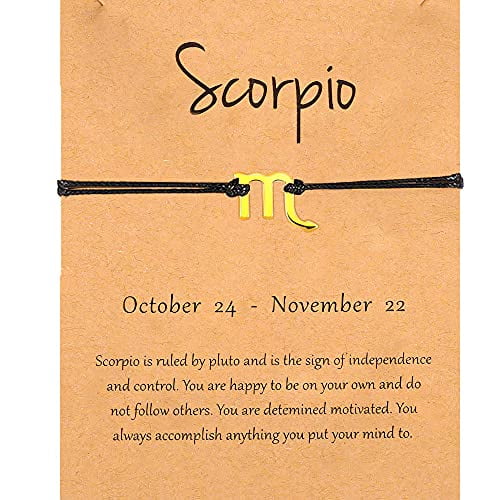 Zodiac Sign Bracelets Scorpio Gifts Jewelry for Women Men 12