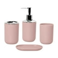 thumbnail image 4 of Accesorios de baño plato de jabón decoración del baño elegante tazón de cepillo de dientes de la taza bucal para la encimera de apartamento uso diario rosa, 4 of 8