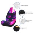 thumbnail image 6 of Zufioo Neon Toy Cat Reflections Print Car Seat Protectors, SUV, Truck, Van Seat Covers - Strap Design, High Elasticity and Dustproof, Car Interior Protectors Auto Parts-1, 6 of 9