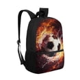 thumbnail image 2 of Uorisanigo 17 Inch Kids Backpack for Age 5-13 Boys and Girls Kindergarten Preschool Elementary Fire Soccer Ball School Bag Casual Daypack Travel Rucksack Multifunctional Lightweight, 2 of 6