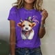 thumbnail image 3 of Camisetas de manga corta con estampado de vaca lechera en blanco y negro 3D para mujer, camisetas de animales bonitos, Tops de verano, nueva tendencia, ropa femenina, 3 of 5