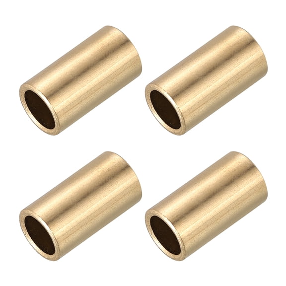 Uxcell Sleeve Bearings,12mm Bore x 14mm OD x 15mm Length Self-Lubricating Cast Brass Bushing Plain Shaft Bearings for Sliding Movements Parts of Machinery(Gold Tone, Pack of 4)