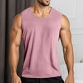 thumbnail image 3 of Fgnfyis Men's Casual Tank Tops Comfortable Loose Fit for Postoperative Recovery Easy Wear Summer Apparel Men's Tank Tops Pink XS, 3 of 5