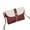 Claret, variant on Crossbody Bags for Women Embroidered Dumpling Bag Leather Tote Bag for Women Classic Color Matching Thorn Purse Strap Claret