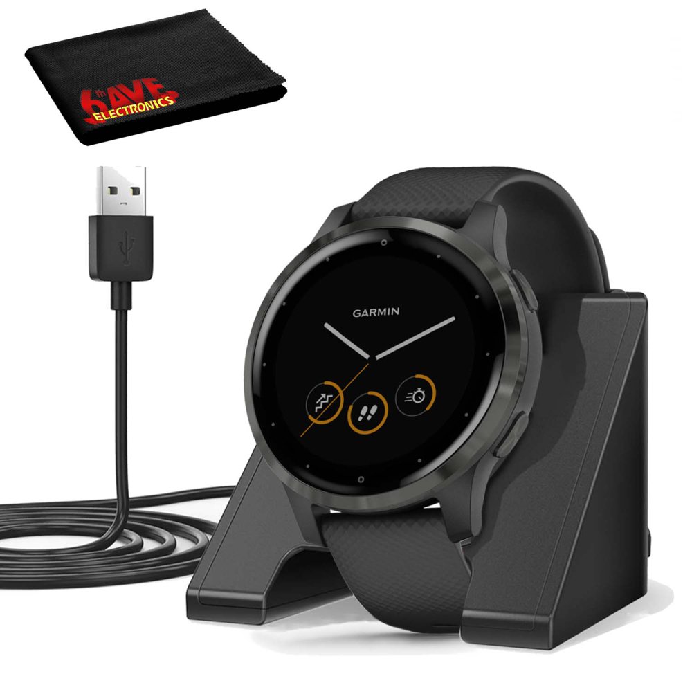 Garmin vivoactive 4S GPS Smartwatch (40mm, Slatel/Black Band) with