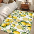 thumbnail image 4 of Summer Lemon Flower Area Rugs 4x6 ft Country Vintage Watercolor White Floral Washable Rug Non Slip Indoor Carpet Absorbent Floor Mat for Living Room Bedroom Dining Room, 4 of 9