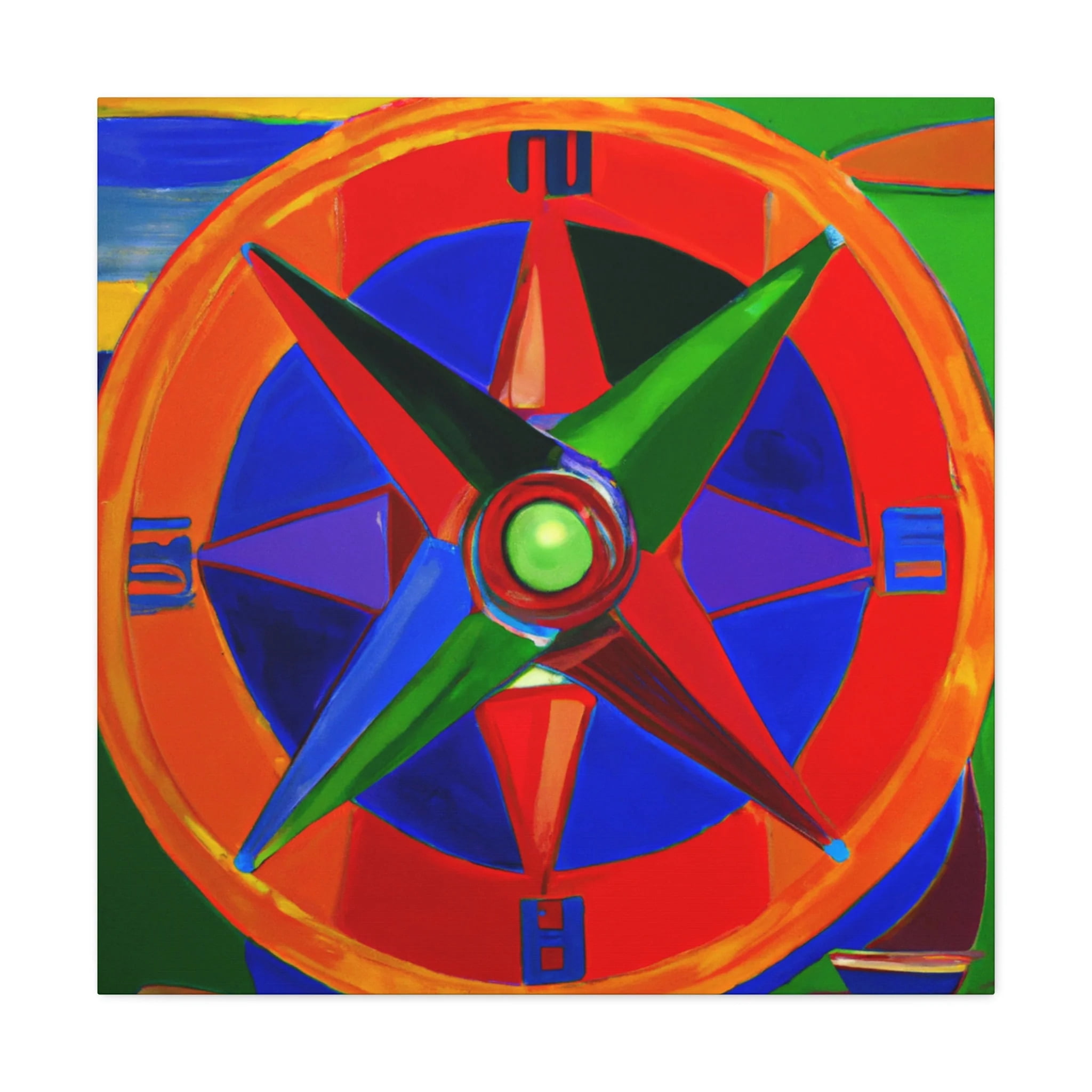 Compass of Colorful Splendor - Canvas - Walmart.com