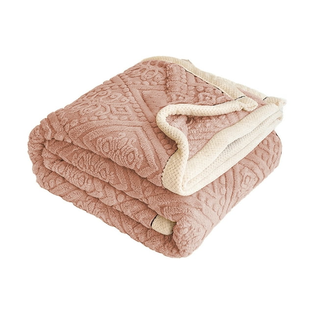 Double Layer Fleece Throw Blanket 80x60 Inches Ultra Soft Warm Sofa Cover Lightweight Bed Blanket All Season Home Decor