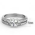 thumbnail image 2 of Women's Stainless Steel High polished CZ Clear 3.55(g) Engagement Ring, 2 of 2