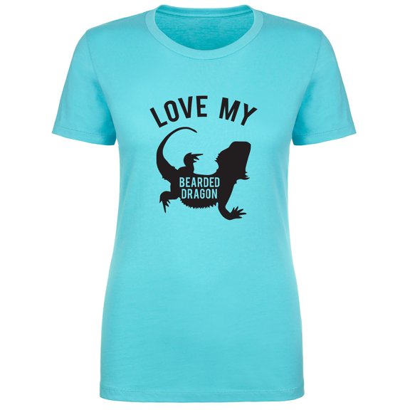 LOVE MY BEARDED DRAGON Womens crewneck tee