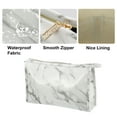 thumbnail image 4 of Unique Bargains Makeup Bag Marble Cosmetic Travel Bag Make Up Brush Organizer Bag Storage for Women White Gray 9"x3"x6", 4 of 7