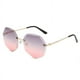 thumbnail image 5 of Gafas de sol decorativas de metal sin marco para mujer para fotografía callejera, gafas de moda, 5 of 5