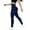 Dark Blue, variant on Women's Summer Denim Yoga Long Pants, Solid Butt Lifting Design High Waist Stretch Fitness Trousers Dark Blue S