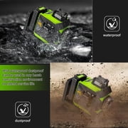 3D 12 Lines Self-Leveling Laser Level, 197Ft Green 3 x 360° Cross Line Laser Level Tools with 6600mAh Li-ion Battery, Magnetic Bracket and Laser Target Plate