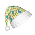 thumbnail image 2 of Fuzoiu Blue Rabbit Print Santa Hat Christmas Hat for Adults,Santa Hats with Pompom, Unisex Xmas Holiday Hat for Christmas New Year Festive Party Supplies, 2 of 6