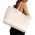 thumbnail image 3 of Christian Louboutin Cabata Spike Large Tote Shoulder Bag Leche Ivory, 3 of 9