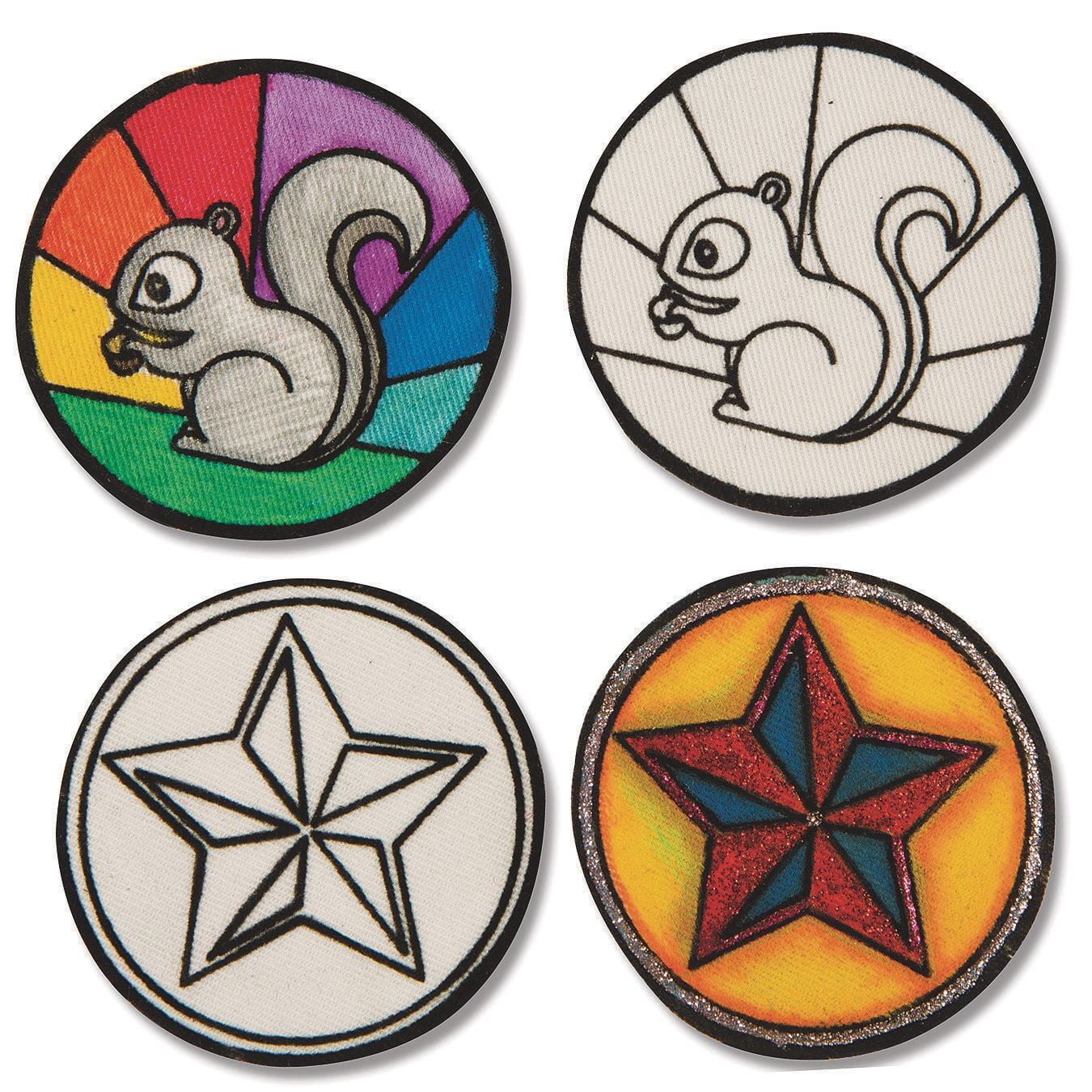 Velvet Art Iron-On Patches to Color (Pack of 100)