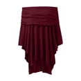 thumbnail image 3 of HJYCHN Elegant Off Shoulder Women's Wraps Asymmetric Hem Blouse Soft Flowy Shawl Top for Style Red XL, 3 of 9