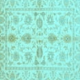 thumbnail image 1 of Ahgly Company Indoor Square Oriental Light Blue Traditional Area Rugs, 6' Square, 1 of 4