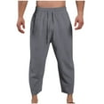 thumbnail image 1 of Birdeem Mens Fashion Casual Solid Color Pockets Elastic Rope Pants Sports Fitness Pants, 1 of 6