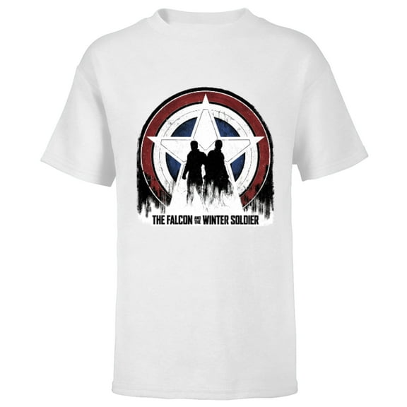 Marvel The Falcon and the Winter Soldier Silhouettes - Short Sleeve T-Shirt for Kids - Customized-White