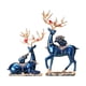 thumbnail image 2 of 2x estatuas de ciervos, figuritas de amantes de los renos, decoración del hogar, colección de ilustraciones, adorno, escultura de alce para gabinete, Azul, 2 of 8