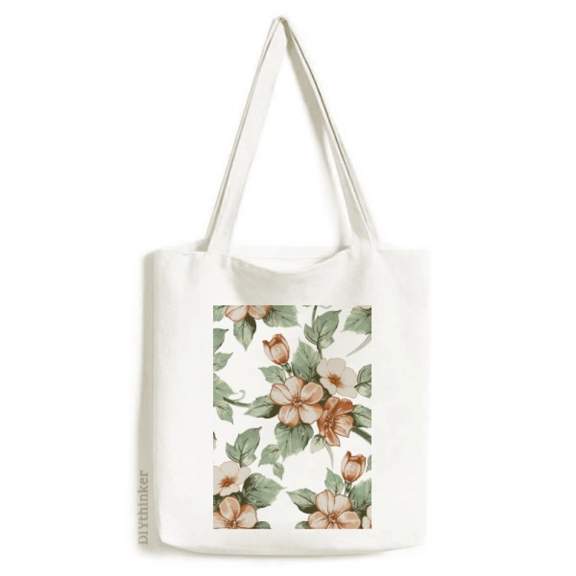 Elegant Rattan Flowers Decorative Tote Canvas Bag Shopping Satchel Casual Handbag