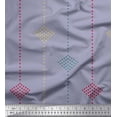 thumbnail image 1 of Soimoi Grey Rayon Fabric Dotted Jamdani Printed Fabric 1 Yard 56 Inch Wide, 1 of 1