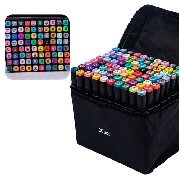 24pcs to 120Pcs Ergonomic Art Markers Set Double Tip Portable Design Suitable for Artists
