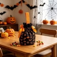 thumbnail image 6 of Trick Or Treat Drawstring Halloween Candy Bucket Bag, Gothic Spooky Tabletop Candy Station Decor, Reusable Polyester Treat Tote for Entryway and Porch Seasonal Displays, 6 of 6