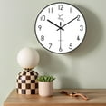 thumbnail image 2 of REGALWOVEN Wall Clock, Silent Non Ticking Battery Operated Modern Clocks for Office, Home, Bathroom, Kitchen Black Deer 8 Inch, 2 of 6