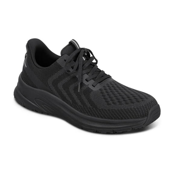 Orthofeet Men’s Tilos Hands‑Free Athletic Sneaker – Black 20018M