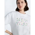 thumbnail image 4 of Free Assembly Women's and Women's Plus New York Embroidered Shrunken Sweatshirt, Sizes XS-4X, 4 of 5