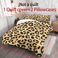 thumbnail image 3 of ZIATUBLES Leopard Printed Soft Duvet Cover Set, Queen Size Comforter Cover Set of 3, Comfortable Breathable Bedding with Zipper Closure (1 Duvet Cover, 2 Pillowcases), 3 of 8
