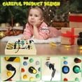 thumbnail image 3 of LINFANG Busy Board with LED Light Up Switch Wood Toddler Toys Educational Toddler Busy Board Portable Light Up Busy Board Sturdy Light Up Switch Board for Kids, 3 of 9