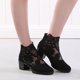 thumbnail image 4 of XIHAHA-zapatos de baile latino de malla para mujer, calzado de salón de Salsa negra para bailar, para sandalias de fiesta de casamiento, 4 of 5