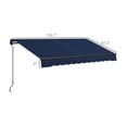 thumbnail image 3 of 10x8 ft Retractable Awning, UV Resistant Sun Shade for Patio, Deck & Balcony - Blue, 3 of 9
