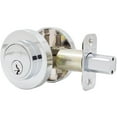 thumbnail image 3 of Grade 3 Contemporary Round Deadbolt, KW Keyway, Polished Chrome by Stone Harbor Hardware, 3 of 4