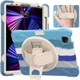 thumbnail image 4 of XYX for iPad Pro 11 inch 2022/2021/2020/2018 Tablet Case with Hand Strap, Shoulder Strap, Colourful Blue, 4 of 7