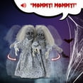 thumbnail image 6 of 2.8ft Halloween Scary Yard Decorations, Twin Girls Halloween Standing Decoration, Animated Haunted House Halloween Party Prop Decoration, with Creepy Sounds, for Front Porch, Patio, Yard, Lawn, Garden, 6 of 8