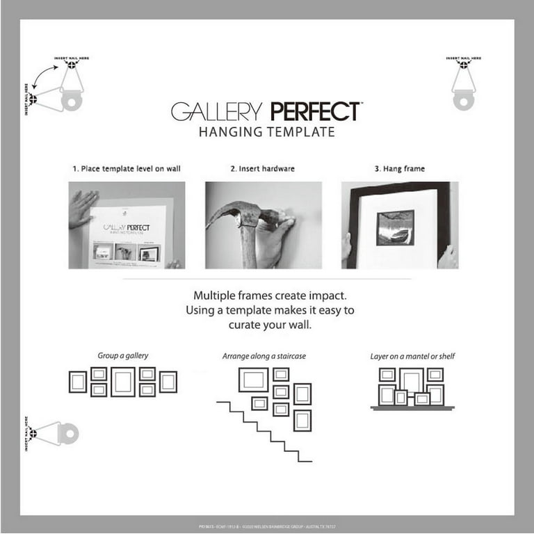 Gallery Perfect 8 x 8 Distressed Gallery Wall Frame 9 Count 