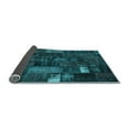 thumbnail image 2 of Ahgly Company Indoor Round Patchwork Light Blue Transitional Area Rugs, 3' Round, 2 of 4